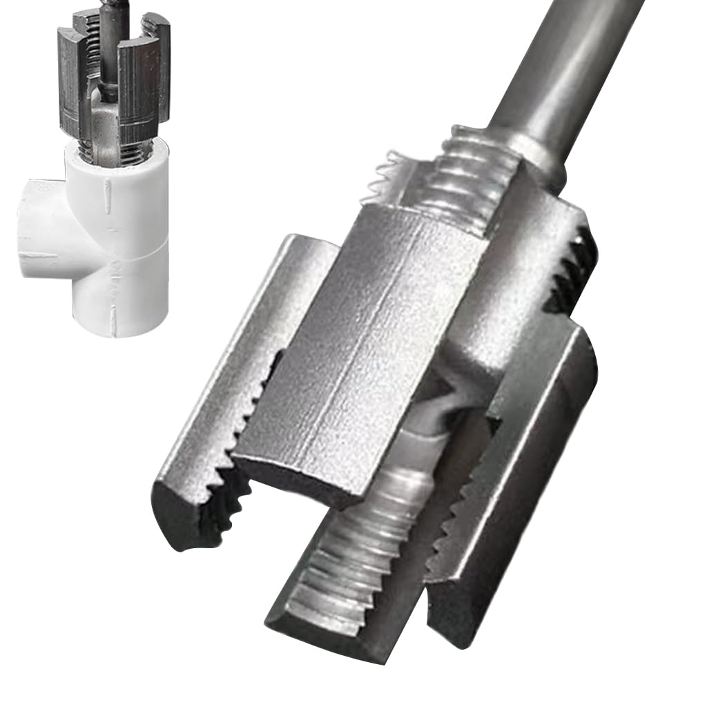 Serplex® Pipe Threading Die Head for Electric Drill, 2 in 1 Integrated Internal & External Pipe Threading Tool with Hex Shank, Pipe Threader Tool, Universal 3/4" Pipe Threading Tool