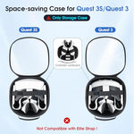 ZORBES® Travel Case for Meta Quest 3S VR Headset Portable Carrying Case with Handle Transparent Protective Case Headset Controller Grips Charger Accessories Bag for Meta Quest 3S, 23x12x23cm