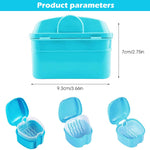 Verilux® Portable Sanitary Plastic Storage Denture Box Case