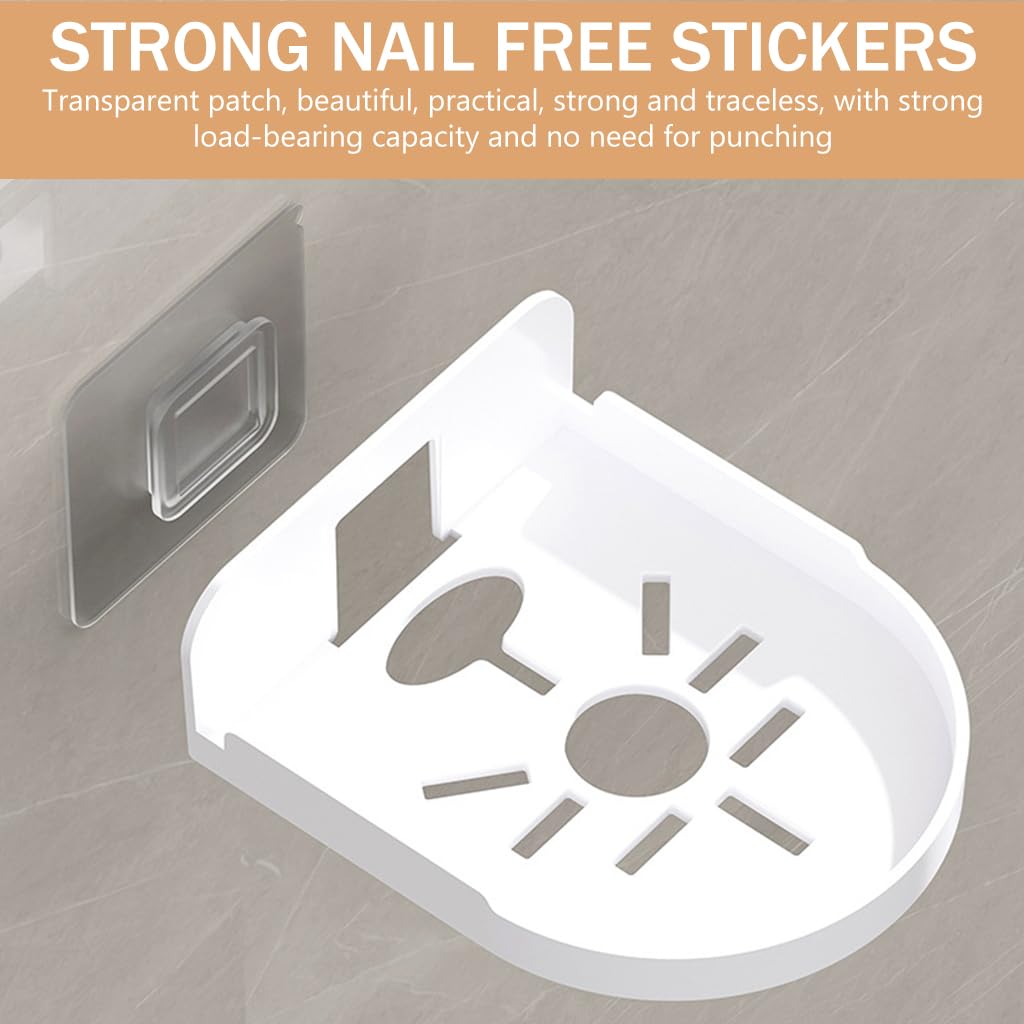 ZORBES® 2Pcs Wall Mount Rack for Security Camera White Acrylic Wall Shelf Wall Holder No Drill Self Adhesive Wall Mount Camera Shelf for Security Camera, Wireless Cameras, Baby Monitors, 12x9.5x3.5cm