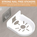 ZORBES® 2Pcs Wall Mount Rack for Security Camera White Acrylic Wall Shelf Wall Holder No Drill Self Adhesive Wall Mount Camera Shelf for Security Camera, Wireless Cameras, Baby Monitors, 12x9.5x3.5cm