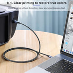 Verilux® 2 in 1 USB Printer Cable, 6.6FT/2M Dual USB A Male to USB B 2.0 Scanner Cable, 480 Mbps Data Transfer Computers for Gold Plated Printer Cable for HP, Canon, Dell, Epson, Lexmark