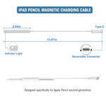 ZORBES® Magnet Charger for Apple Pencil 2nd Generation, Type C Charging Magnet Charger for Apple Pencil 2nd Generation, Not Include Apple Pencil 2nd Generation