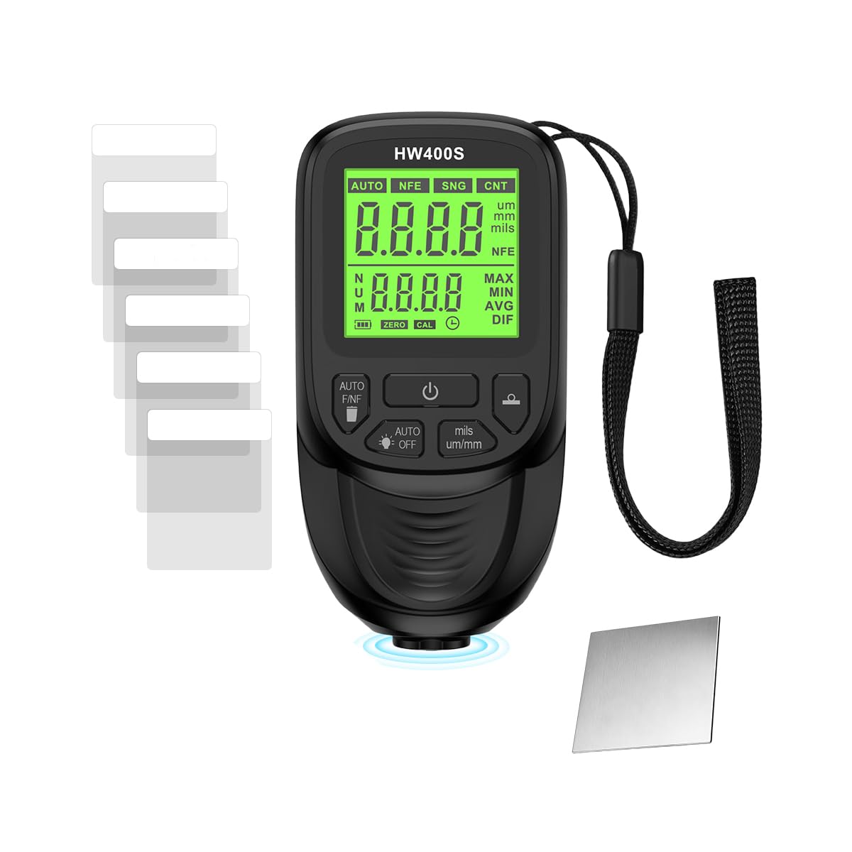 Serplex® Car Coating Thickness Meter Paint Thickness Gauge for Fe & NFe Coating Automotive Coating Paint Meter Gauge 0~2000um Range with Auto Calibration & LCD Backlight Display Automotive Paint Meter