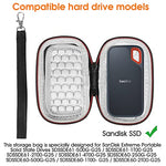 ZORBES® Hard Drive Storage Bag for SanDisk 500GB 250GB 1TB 2TB 4TB Portable SSD SDSSDE61 SDSSDE60 Black 2 PCS