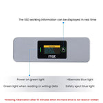 Verilux® Smart M.2 Enclosure with Touchscreen, USB 3.2 Gen 2 10Gbps, Only Compatible with 2280 NVMe/ PCIe and NGFF/SATA SSD, Support M-Key B+M Key, External Enclosure Support UASP Trim