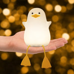 Verilux® Smile Duck Night Lights for Kids Cute Duck Night Light Soft Silione Lamp USB Rechargeable Nursery Night Light for Boys Girls Bedroom