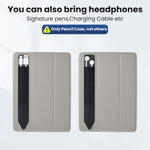 Verilux Stylus Pen Sleeve for Laptop Case Travel with Self Adhesive Backing | Black 19.2x2.8cm Elastic Lycra Pocket