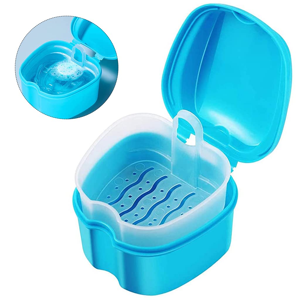 Verilux® Portable Sanitary Plastic Storage Denture Box Case
