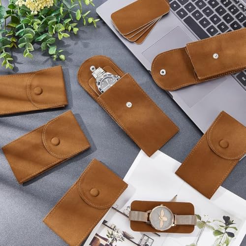 ZORBES® 2Pcs Velvet Watch Pouch,Portable Single Watch Travel Case Storage Bag