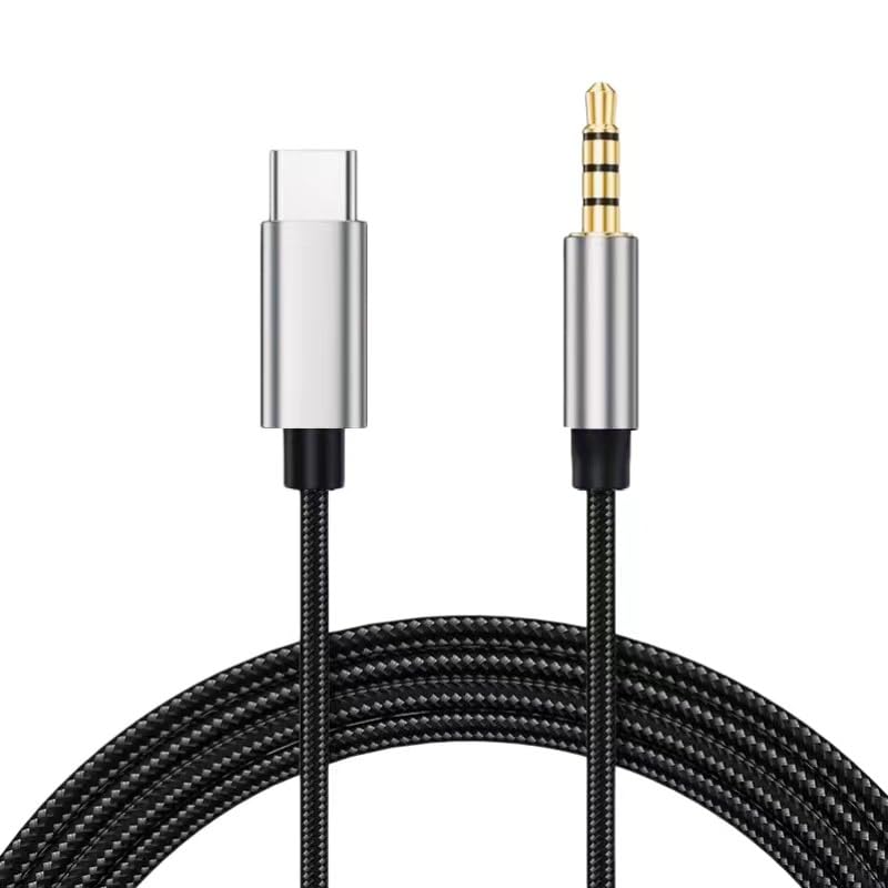 Verilux® 6.56FT/2M USB C to 3.5mm Audio Adapter, 4-Pole Hi-Fi Stereo Sound 3.5mm TRRS Headphone Stereo Cord