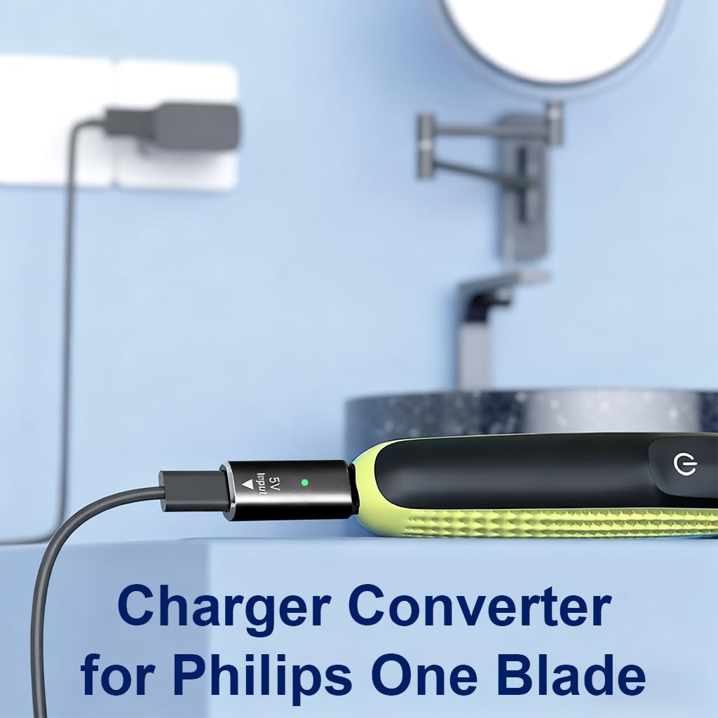ZORBES® Compatible OneBlade QP2724, Electric Shaver Type-C Charger Adapter, Fast Charging Replacement Power Adapter