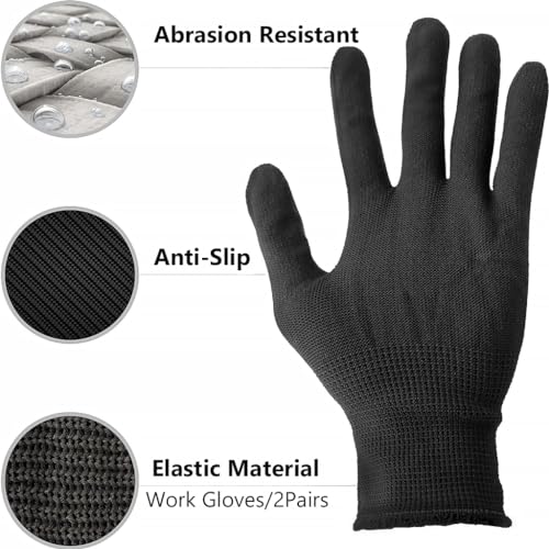 ZORBES® Kit de herramientas para tinte de película para ventana de coche, kit de herramientas de aplicación y eliminación de envolturas de vinilo con 2 pares de guantes, espátula de fieltro