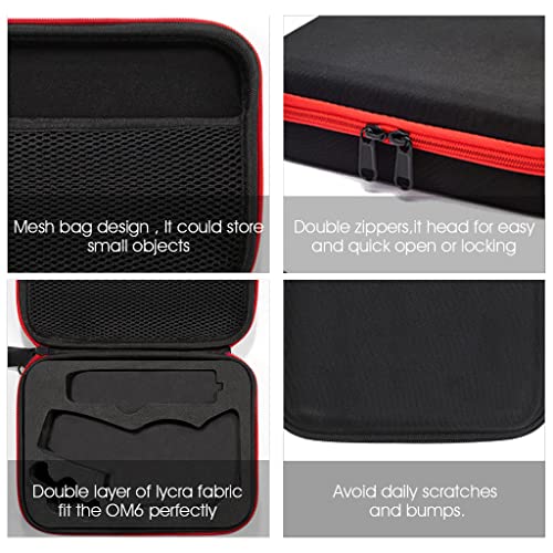 ZORBES® Storage Bag for DJI Osmo Mobile 6 Hard Shell Nylon Portable Carrying Case Phone Stabilizer for Om6 Smartphone Gimbal Accessories Only Case Not Include Product Black 3 PCS