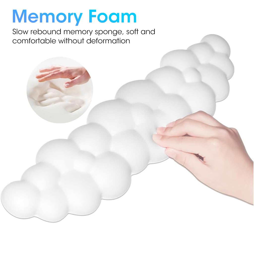 Verilux Keyboard Wrist Rest for Typing and Gaming with 43×11cm Size & Anti Slip Base | Memory Foam PU Support