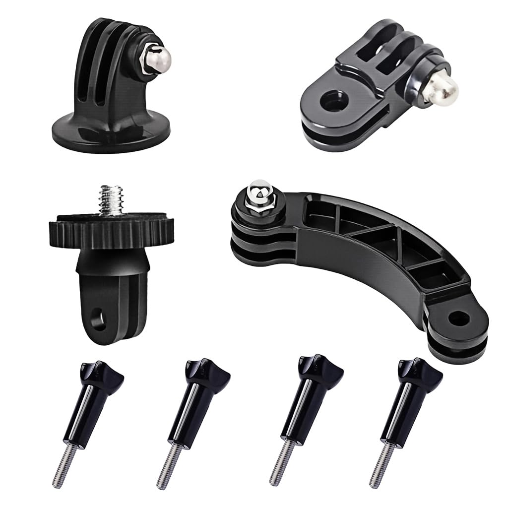 ZORBES® 8-in-1 Universal Action Camera Mounts Kit Tripod Accessories with 1/4 Inch Adapter, Cross Connector, 4 Screw Rods Fits Most GoPro for Insta 360, for DJI Sports Cameras Mount Attachment