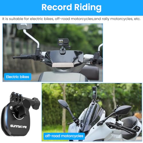 ZORBES® Motorcycle Windshield Mount Clamp Aluminum Clip for Insta360 X5/X4/Ace Pro 2/Ace Pro, Motorcycle Bracket Clip for GoPro 13 for DJI Osmo Action 5 Pro Accessories