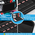 ZORBES® Carrying Case for Switch Gamepad, Organizer Bag for Switch/Switch OLED with 8 Games, Anti-Scratch EVA Storage Bag for Switch Carrying Case Accessories Bag 2 PCS