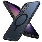 ZORBES® Phone Case for Samsung Galaxy S23 FE Fashion Slim Phone Cover Support Magnetic Wireless Charging Anti-Scratch Protective Case Shockproof Matte Phone Covers for Galaxy S23 FE Black