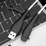 Verilux Silicone Charger Cable Protector 2 Pack for iPhone with Built In Cable Tie | Dustproof End Caps