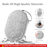 ZORBES® Carry Bag for Oculus Quest 3 Anti-Scratch Travel Case for Accessories Handle Bag with Handstrap VR Gaming Headset 2 PCS