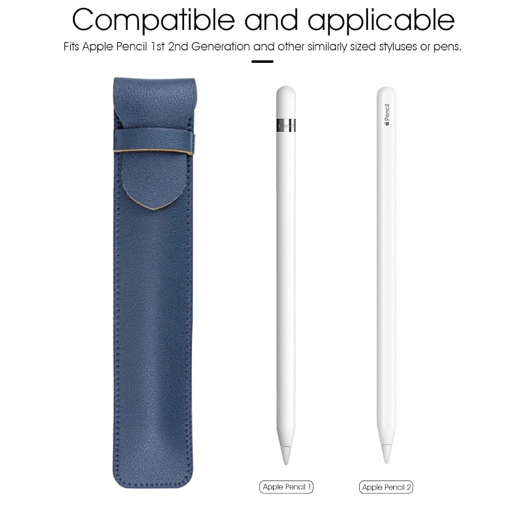 ZORBES® Leather Protective Pencil Cover for Apple Pencil 1st 2nd Generation Stylus Pen Sleeve 3PCS