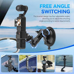 ZORBES® Pocket 3 Suction Cup Mount Fliexible View Angle 1/4'' Screw Strong Suction Cup Mount for Insta360 X3 X4 X2 Go 3S for GoPro Max Mini Hero13 12 11 10 9 8 7 6 Pocket3 2 Action 5 Pro 4 Accessories