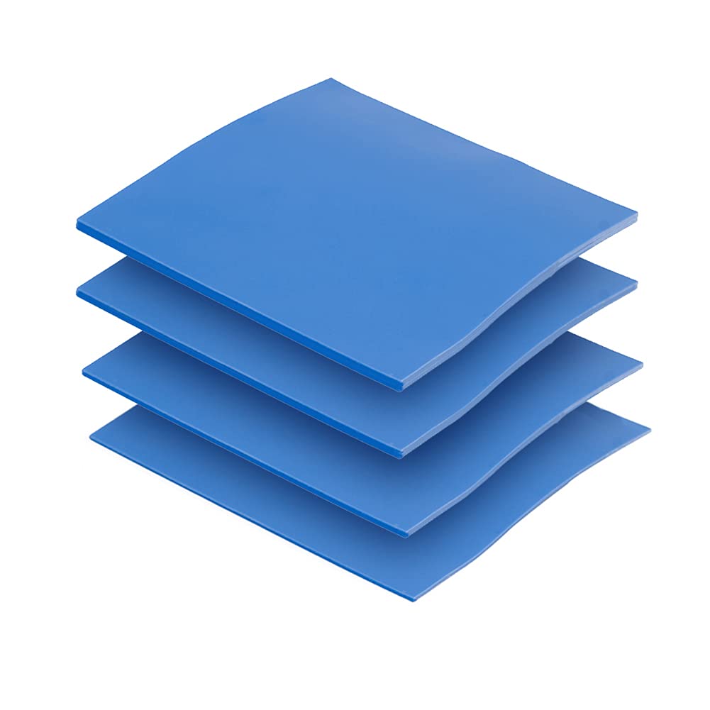 ZORBES® 4 Pack Thermal Pad,100x100mm 0.5mm 1mm 1.5mm 2mm Highly Efficient Thermal Conductivity 6.0 W/mK