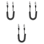 Verilux 4 in1 Type C Cable with Spring PD65W Fast Charging and 480Mbps Data Transfer | 3PCS Black