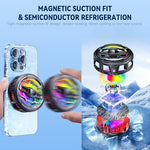 ZORBES® Phone Cooler for Gaming, Magnetic Mobile Cooler with 3 Level Modes, LCD Display & RGB Light, Semiconductor Technology Gaming Cooler with Clips for iOS & Android Phones and IPAD
