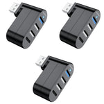 Verilux USB Hub 3.0 for Laptop and PC with 4 in 1 Ports Featuring 90 180 Rotatable Plug | Type C PD Charging