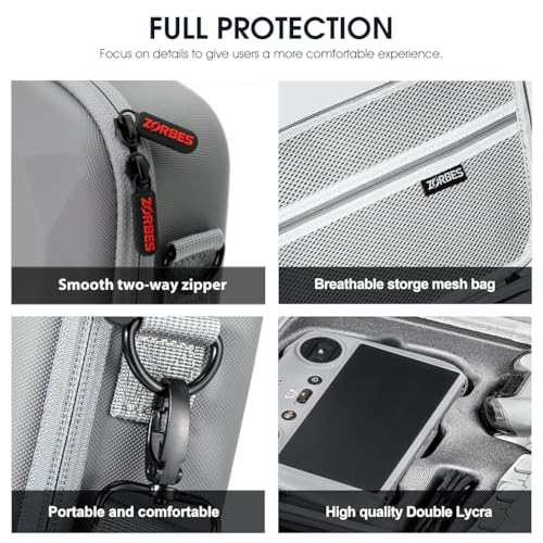 ZORBES® Estuche de transporte para DJI Mini 4 Pro con correa para el hombro y asa Bolsa de accesorios Estuche de almacenamiento para DJI Mini 4 Pro Estuche de viaje para DJI Mini 4 Pro y controlador