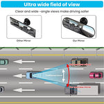 ZORBES® 22x6.5cm Car Center Mirror with Suction Cup