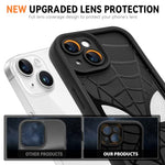 ZORBES® Compatible with Phone 15 Case Cartoon Soft Silicone Anti-Scratch Bumper Enhanced Camera Lens Stylish for iPhone 15 2 PCS Black