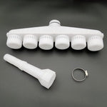 Supvox® Garden Water Pipe Sprayer 6 Nozzle Irrigation Sprinkler Larger Irrigation Area Garden Sprayer Nozzle with Flow-Adjustment Connector for Agricultural Irrigation Lawn Garden Watering Plants