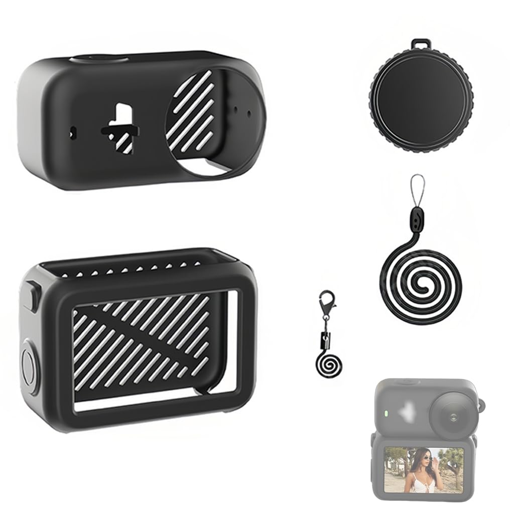 ZORBES® Compatible with DJI OSMO Nano, Action Camera Silicone Cover, Custom-fit Protective Skin Cover with Camera Lens Cover, Anti-Scratch Action Camera Silicone Skin Cover with Landyard