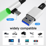 Verilux Link Cable for Meta Quest VR Headsets with 5Gbps Speed and L Shaped Connector | 5M Length