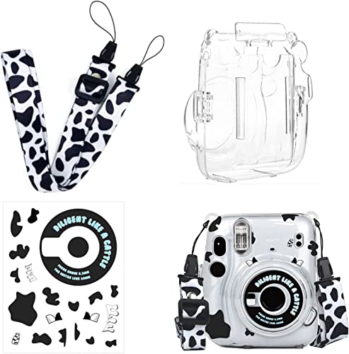 ZORBES® Mini 11 Case Cover, Crystal Protective Camera Case for Fujifilm Mini 11, with Flim Sheet Holder, Easy Install Shell Cover with Shoulder Strap for Intex Camera Mini 11 (case only