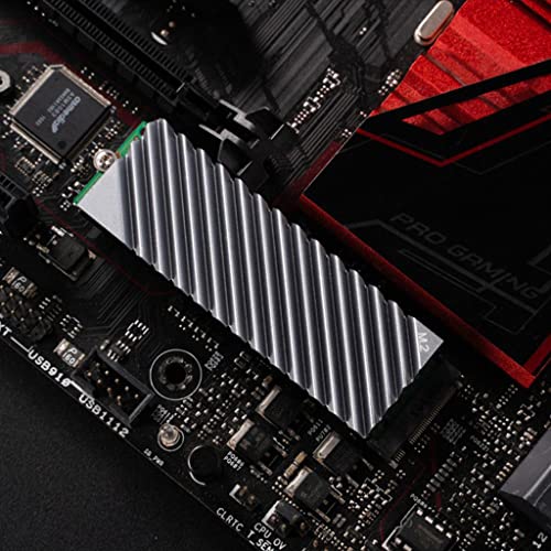ZORBES® Heat Dissipation Radiator Aluminum Alloy Heat Sink Thermal Cooling Pads for M.2 2280 SSD PC Computer Grey 3 PCS