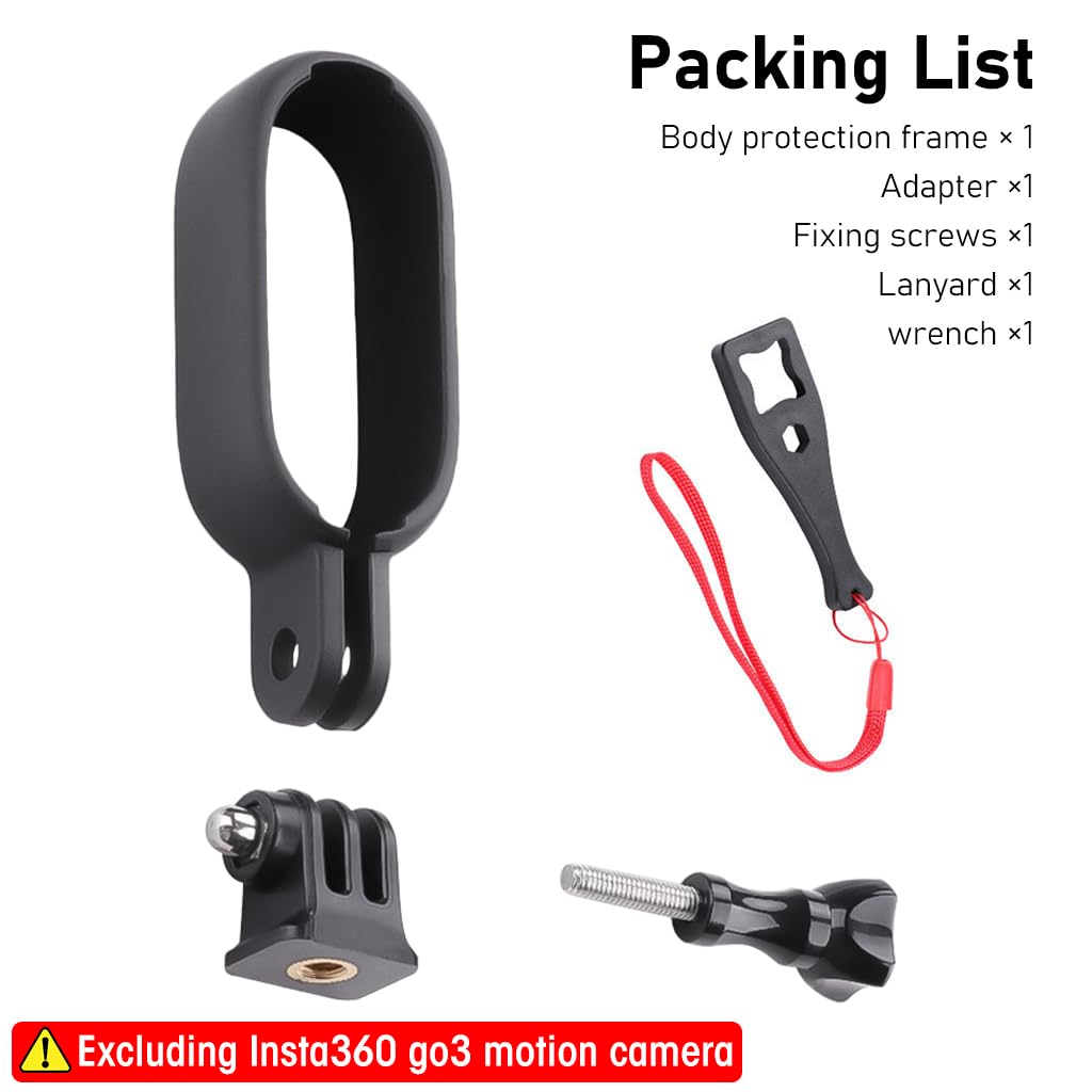 ZORBES® Frame Case for Insta360 GO 3 Anti-Scratch Protective Frame with Mount Adapter Insta360 GO 3 Thumb Camera Frame Case Insta360 GO 3 Accessory, No Insta360 GO 3