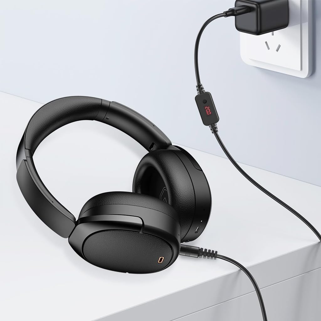 Verilux® USB C to DC Cable with 8 DC Connectors, 5V-20V Adjustable Power Design with Switch Button, 3.3Ft USB C to DC Converter Charging Cable for Notebooks, Portable Monitors, Stationary Routers