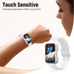 ZORBES® 2-Pack Tempered Glass Cases for Samsung Galaxy Fit3 Fashion Black and White HD Screen Protectors Snap-on Tempered Glass Case Cover for Samsung Galaxy Fit3