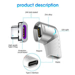 Type C Adapter Right Angle Magnetic 90 Degree
