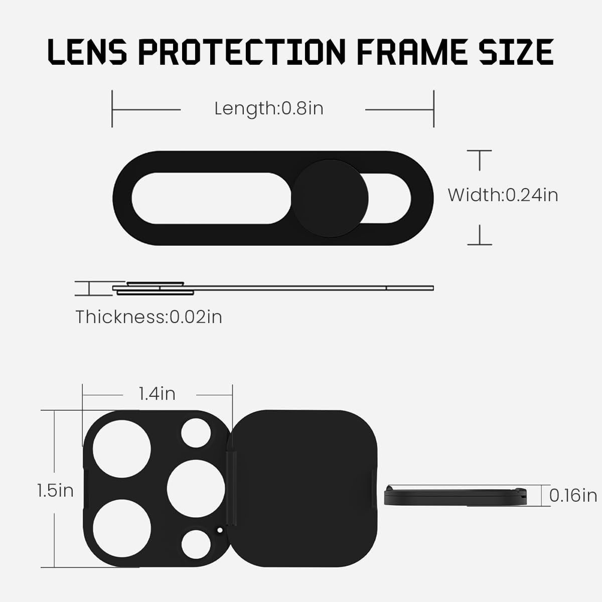 ZORBES® Camera Cover for iPhone 15 Pro/iPhone 15 Pro Max Self Adhesive Camera Cover with Flip Lid Anti-Scratch Camera Cover for iPhone 15 Pro/iPhone 15 Pro Max