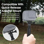 ZORBES® Carry Case for Insta360 Ace Pro Action Camera EVA Hard Anti-Scratch Carrying with Carabiner Dual Zipper Protective Compatible Mount Attachment Gray 3 PCS