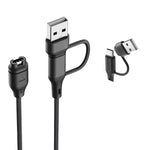 ZORBES® 2-in-1 Charging Cable Compatible for Garmin Watch Fenix 8 7 7S 7X 6 6S 6X 5 5S Plus, Forerunner 245 945,Instinct,Vivoactive 6 5 4 4S 3,Venu,Approach,Tactix,3.3FT