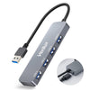 Verilux USB Hub 3.0 for Laptop and PC featuring 4 Ports and 5Gbs Transfer Speed | USB‑C and USB‑A Connectivity