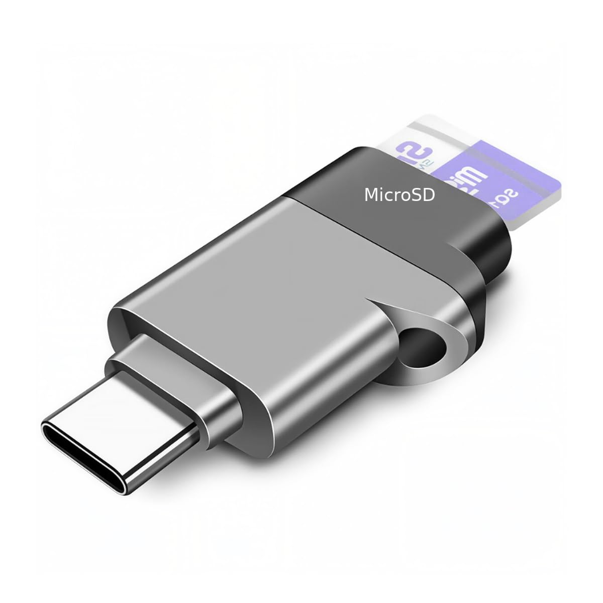 Verilux® USB-C MicroSD Card Reader,USB 3.0 Type-C TF Card Adapter,5Gbps High-Speed Memory Reader for Smartphones Tablets & Laptops