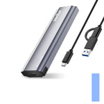 Verilux® M.2 NVME SSD Enclosure, Dual Protocol High-Speed 10Gbps USB-C 3.1 Gen 2 SSD Case, Aluminum Alloy, Support 2230 to 2280 Sizes with Cables for Laptops, PS4&Smartphones, Up to 2TB Capacity - M11