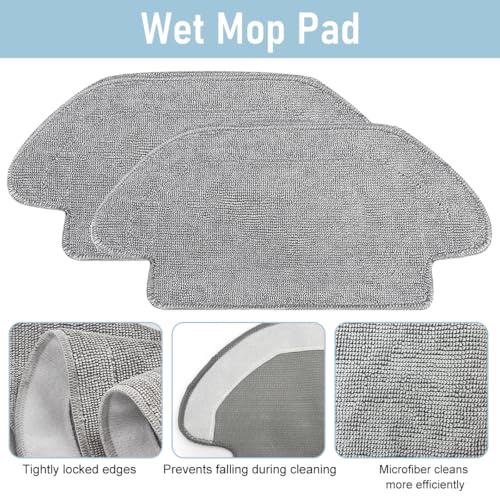 Verilux® Mopping Cloth for Mi Robot Vacuum Cleaner S10 Microfiber Absorbent Wet Dry Use Mop Cloth Replacements 2PCS